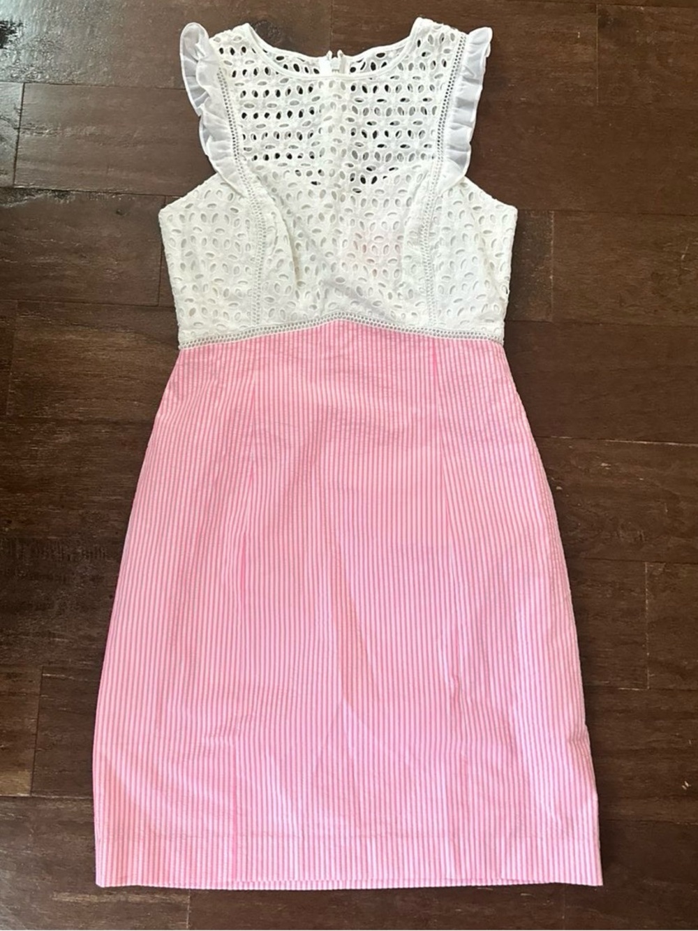 Lilly Pulitzer Maya Shift Dress Pink White Eyelet Size 4 NWT - Picture 7 of 12